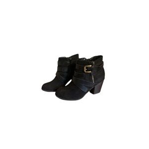 🆕 Fergalicious Black Block Heeled Booties - Women’s Size 7